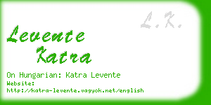 levente katra business card